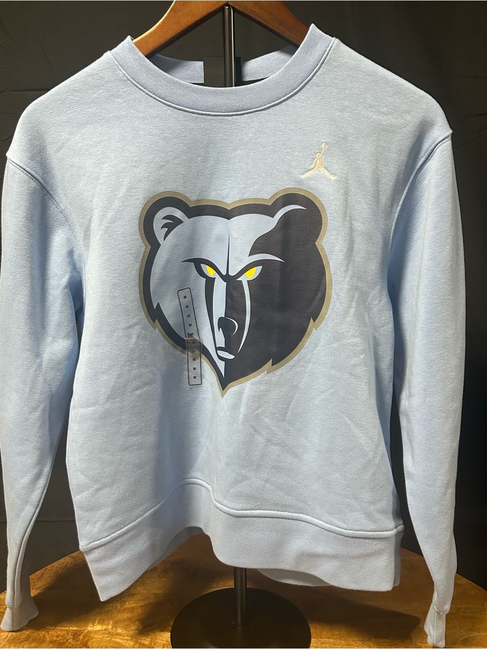 Jordan Mens Light Blue Memphis Grizzlies Crewneck Sweatshirt